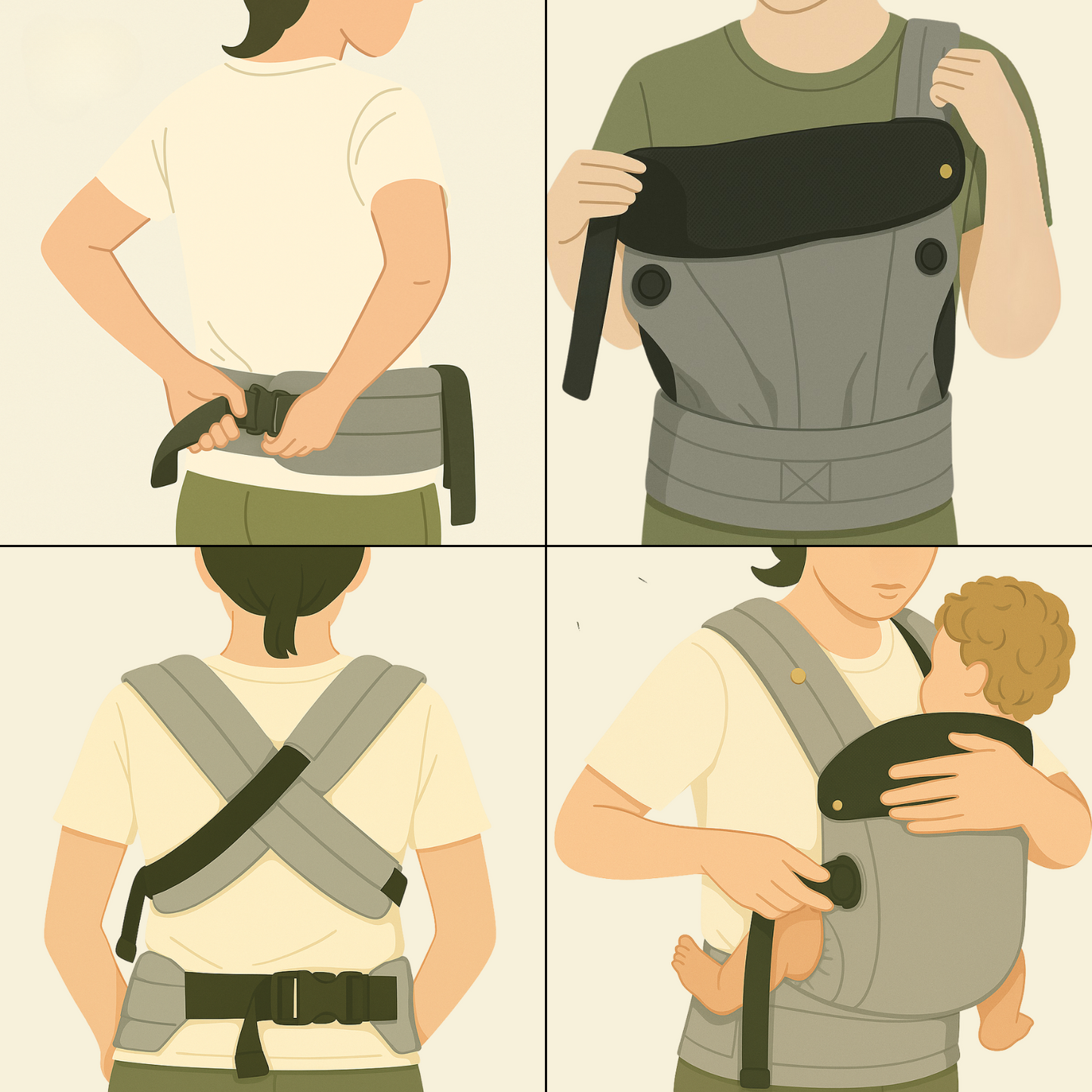 Porte-Bébé Physiologique Confort – CozyBaby™